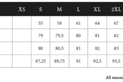 Luxus Twill Hemd langarm Tee Jays | TJ 4020 Grössentabelle