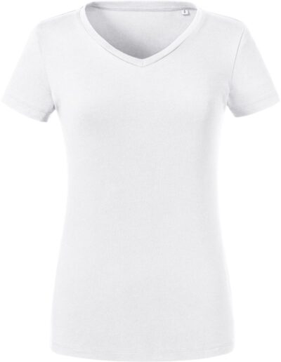 Damen Bio V-Ausschnitt T-Shirt Russell | 103F
