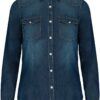 Denim Bluse langarm Kariban | K 518 Denim Bluse langarm Kariban | K 518