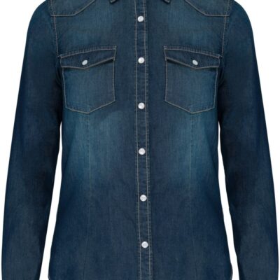 Denim Bluse langarm Kariban | K 518