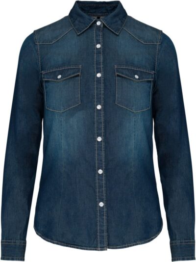 Denim Bluse langarm Kariban | K 518