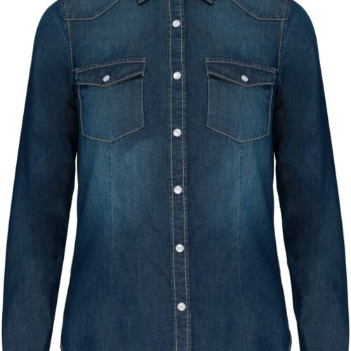 Denim Bluse langarm Kariban | K 518