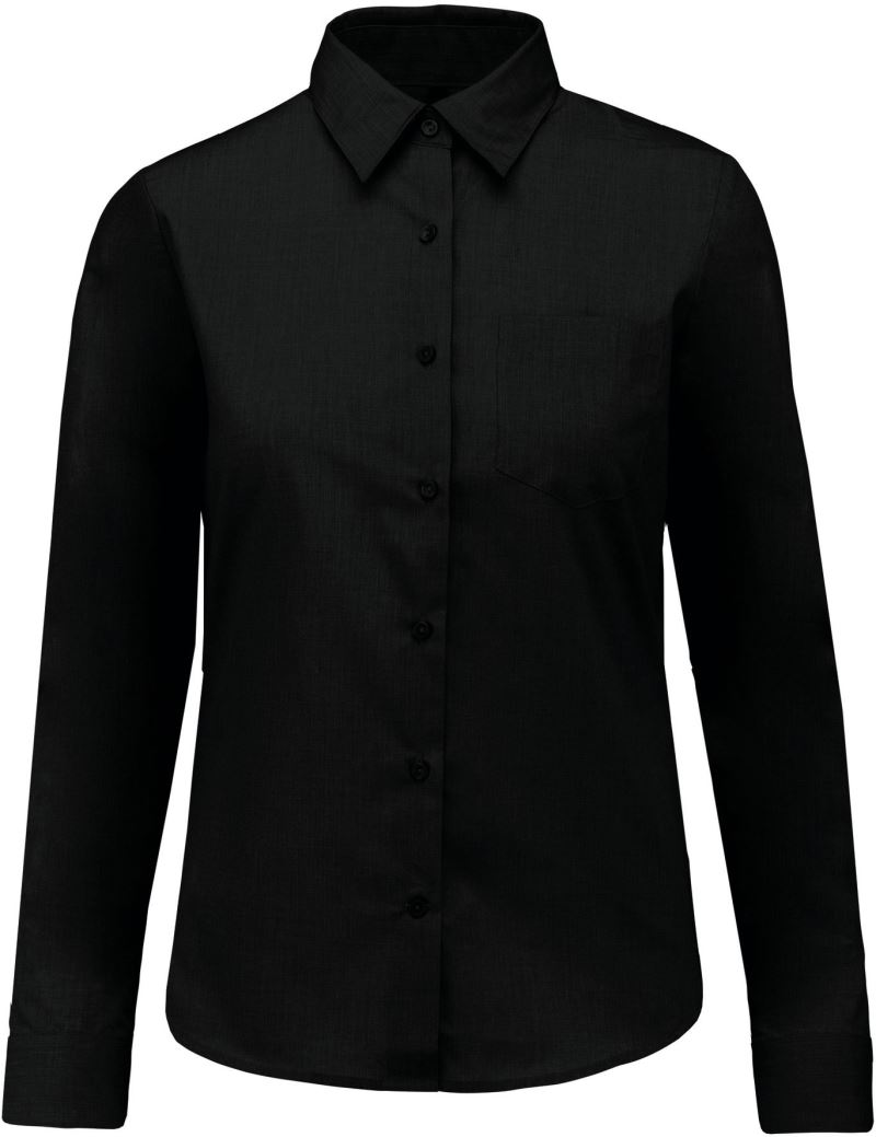 Popeline Bluse "Jessica" langarm Kariban | K 549