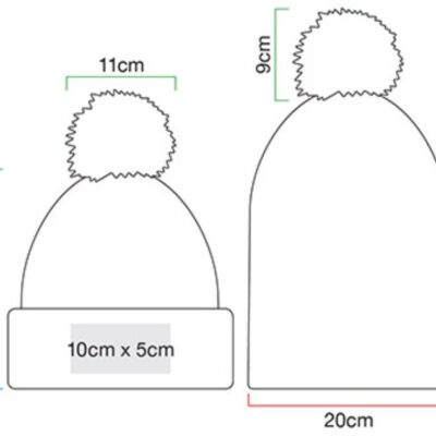 Strickmütze mit Pompon Beechfield | B 413 Grössentabelle Strickmütze mit Pompon Beechfield | B 413 Grössentabelle