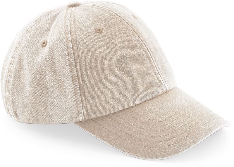 6 Panel Niedrigprofil Kappe "Vintage" Beechfield | B 655