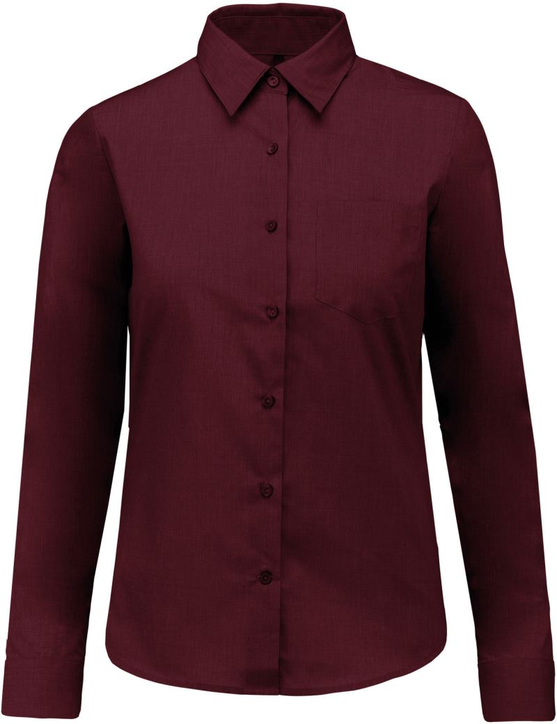 Popeline Bluse "Jessica" langarm Kariban | K 549