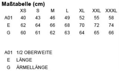 Damen V-Ausschnitt T-Shirt langarm - X.O Promodoro | 1560 Grössentabelle