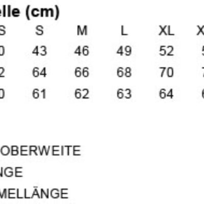 Damen V-Ausschnitt T-Shirt langarm - X.O Promodoro | 1560 Grössentabelle