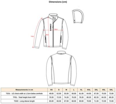 Unisex 3-Lagen Kapuzen Softshell Jacke Kariban | K 422 Grössentabelle Unisex 3-Lagen Kapuzen Softshell Jacke Kariban | K 422 Grössentabelle