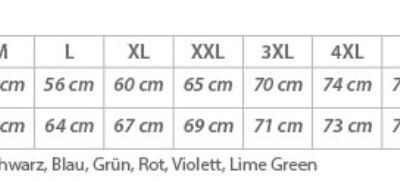 Funktionsweste Korntex | KXFW – Dortmund Grössentabelle