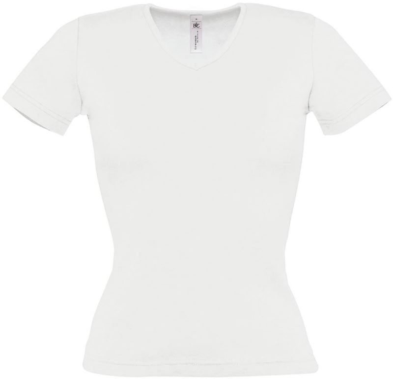 Damen Ripp V-Ausschnitt T-Shirt B&C | Watch /women