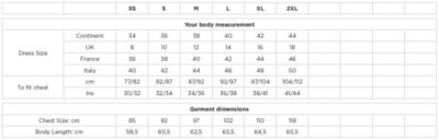 Stretch Bluse 3/4 Arm Russell | 946F Grössentabelle