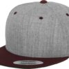heather grey/maroon