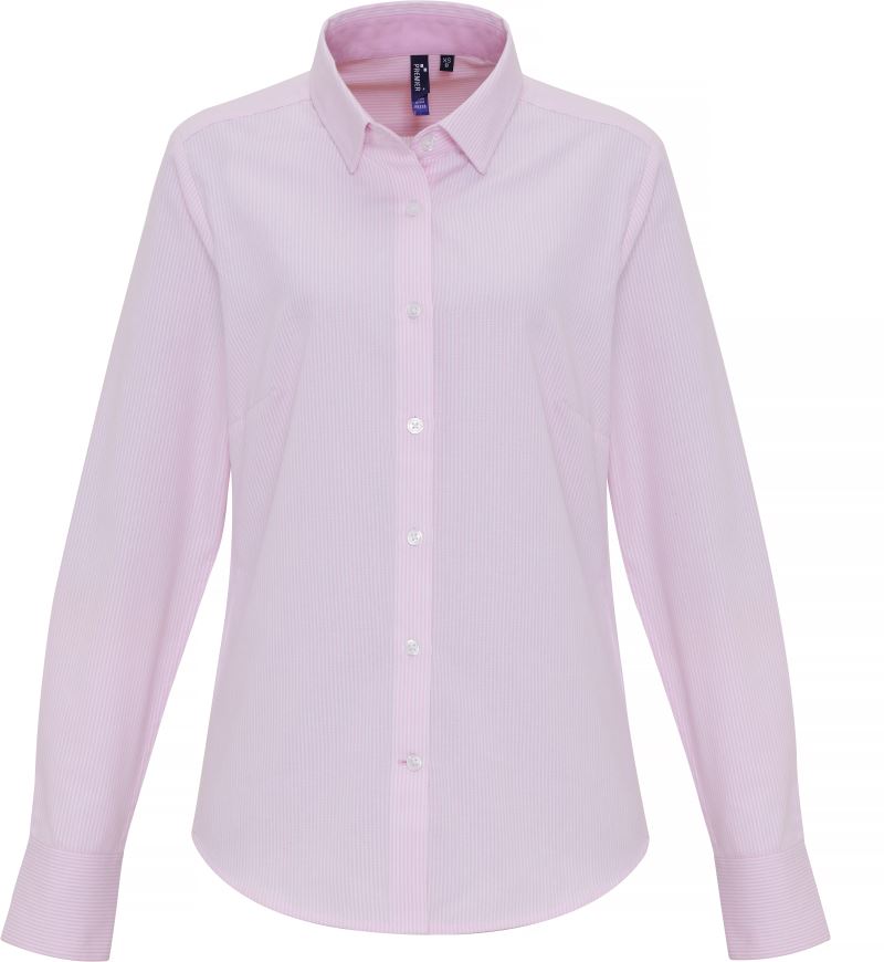 Oxford Bluse Streifen langarm Premier | PR 338