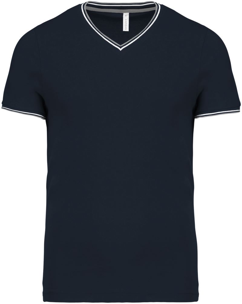 Herren Piqué V-Ausschnitt T-Shirt Kariban | K 374