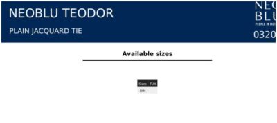 Krawatte NEOBLU | Teodor Grössentabelle