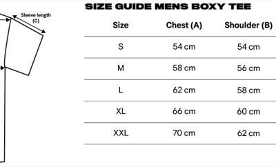 Schweres Herren Boxy T-Shirt "Contemporary" True Blanks | Mens Boxy Tee Grössentabelle Schweres Herren Boxy T-Shirt "Contemporary" True Blanks | Mens Boxy Tee Grössentabelle