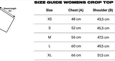 Damen Crop Top "Contemporary" True Blanks | Womens Crop Top Grössentabelle Damen Crop Top "Contemporary" True Blanks | Womens Crop Top Grössentabelle