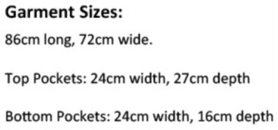 Denim Latzschürze Premier | PR 126 Grössentabelle Denim Latzschürze Premier | PR 126 Grössentabelle