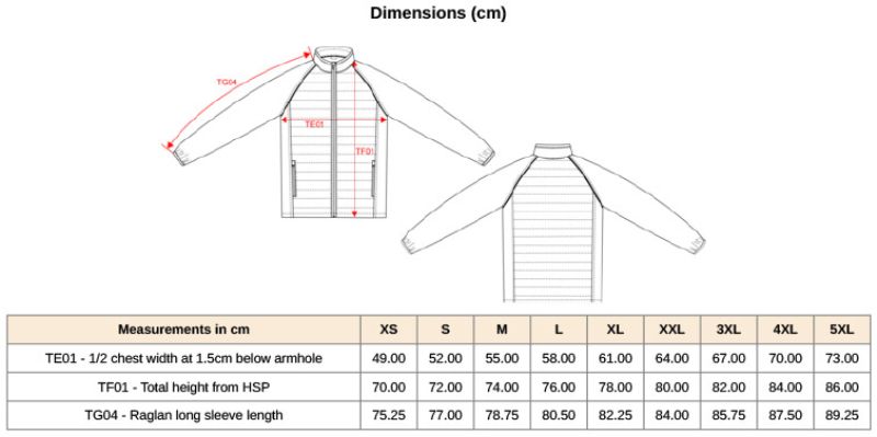 Workwear Hybrid Jacke "Day-to-Day" Kariban WK | WK 6147 Grössentabelle Workwear Hybrid Jacke "Day-to-Day" Kariban WK | WK 6147 Grössentabelle