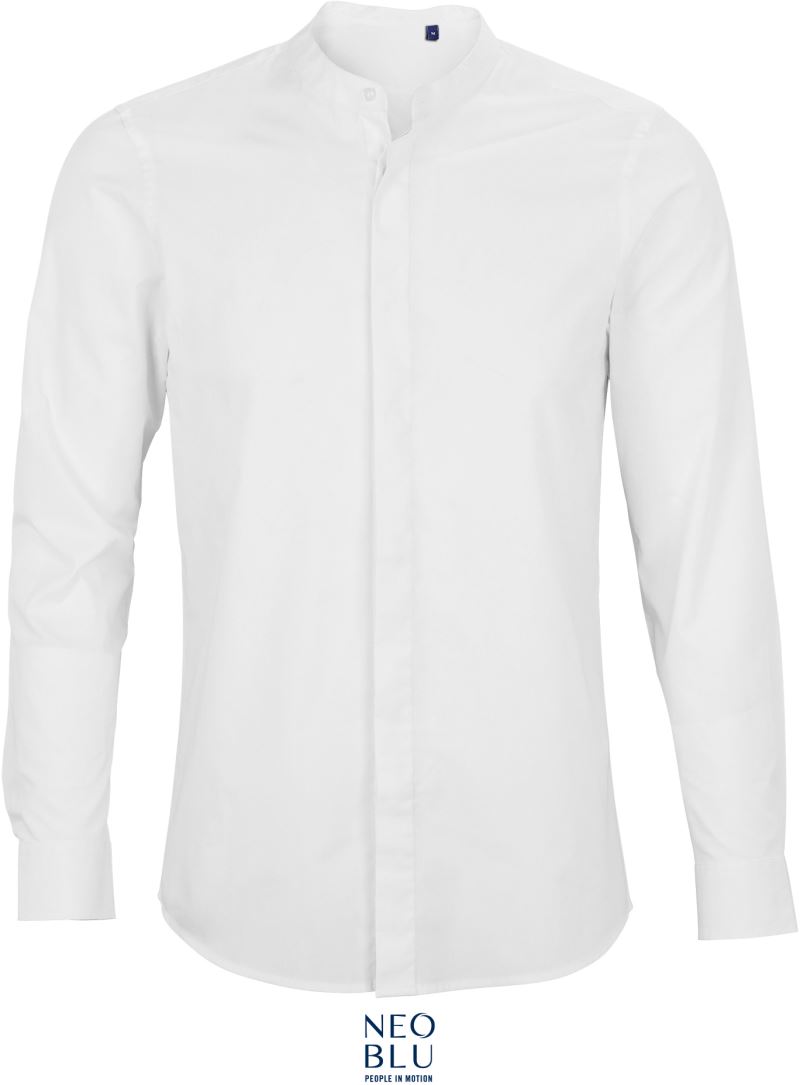 Popeline Hemd mit Maokragen langarm NEOBLU | Bart Men