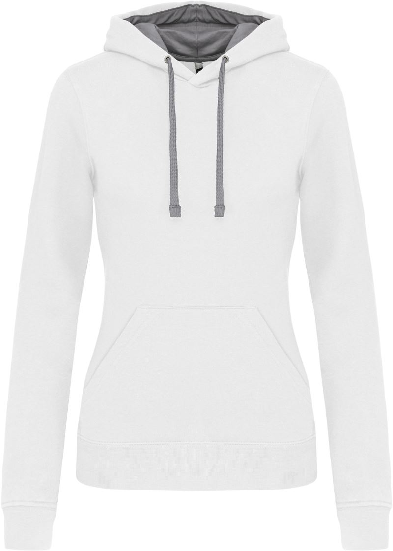 Damen Kontrast Kapuzen Sweater Kariban | K 465
