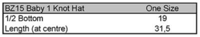 Baby Mütze Babybugz | BZ 15 Grössentabelle Baby Mütze Babybugz | BZ 15 Grössentabelle