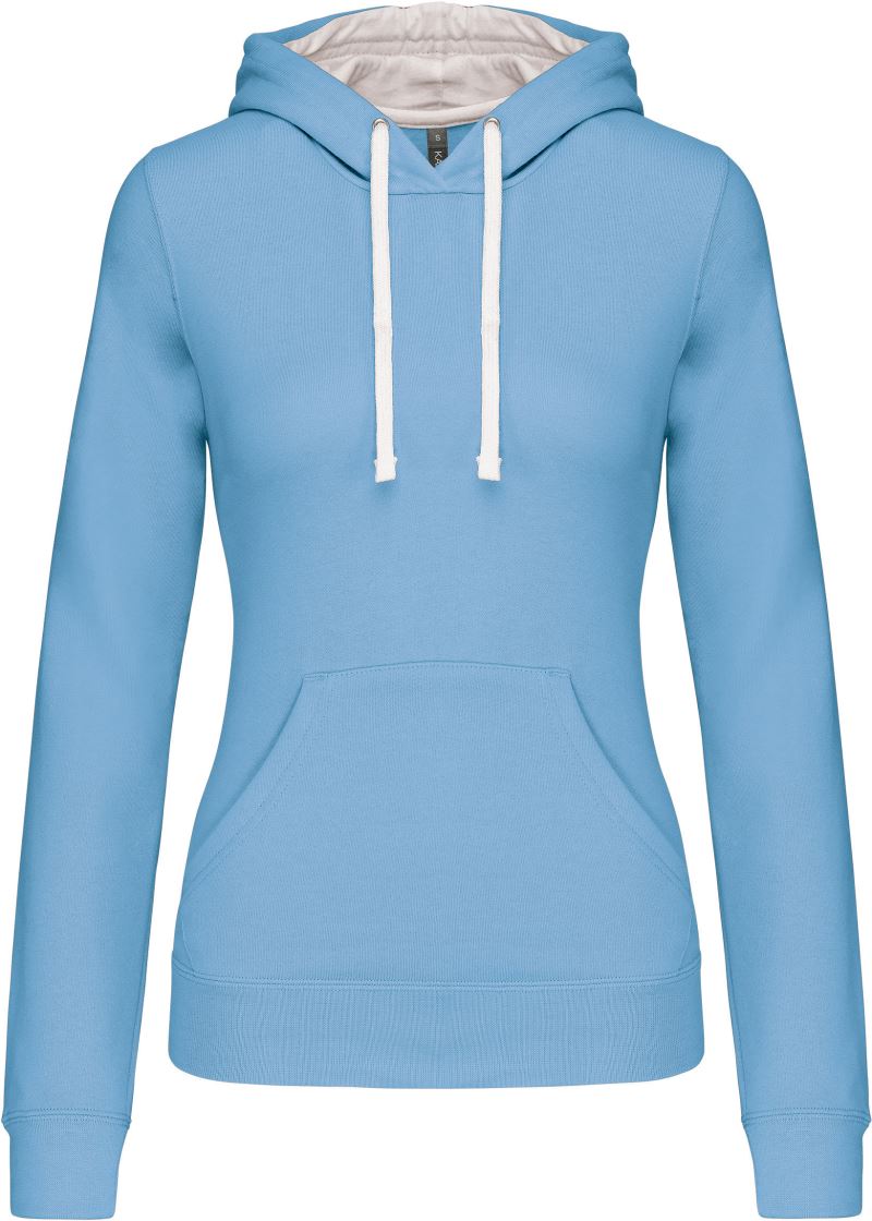 Damen Kontrast Kapuzen Sweater Kariban | K 465