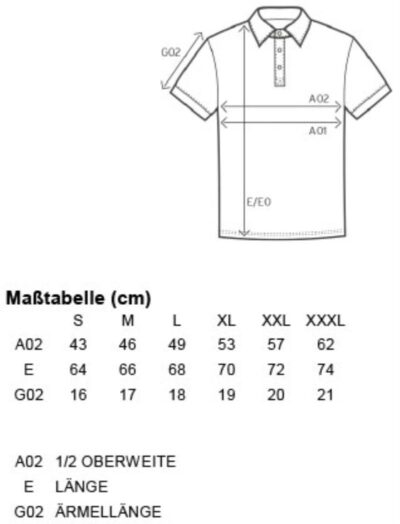 Damen Workwear Jersey Polo Promodoro | 4025 Grössentabelle Damen Workwear Jersey Polo Promodoro | 4025 Grössentabelle