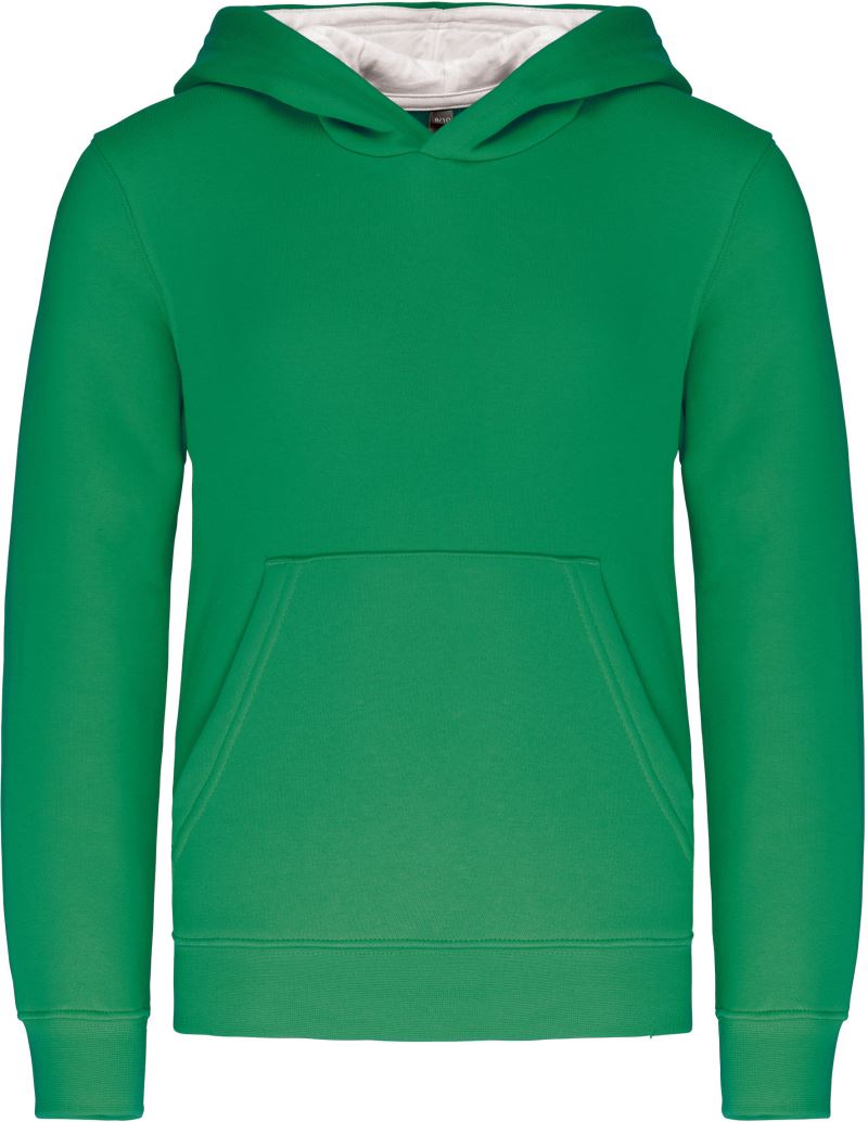 Kinder Kontrast Kapuzen Sweater Kariban | K 453