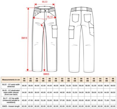 Unisex Stretch Workwear Hose Kariban WK | WK 709 (34-50)