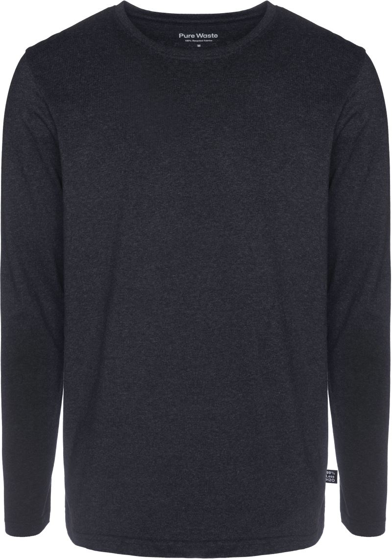 Schweres Herren T-Shirt langarm Pure Waste | LSMB