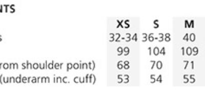 Sweatjacke Kustom Kit | KK 334 Grössentabelle Sweatjacke Kustom Kit | KK 334 Grössentabelle