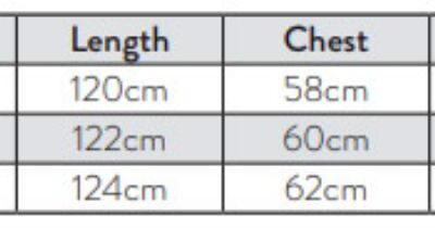 Bademantel The One | Bathrobe Grössentabelle