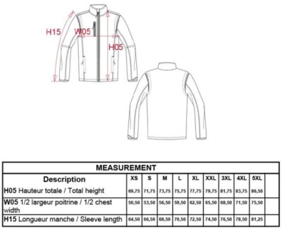 3-Lagen Softshell Jacke mit abnehmbaren Ärmeln Kariban ProAct | PA 323 Grössentabelle 3-Lagen Softshell Jacke mit abnehmbaren Ärmeln Kariban ProAct | PA 323 Grössentabelle