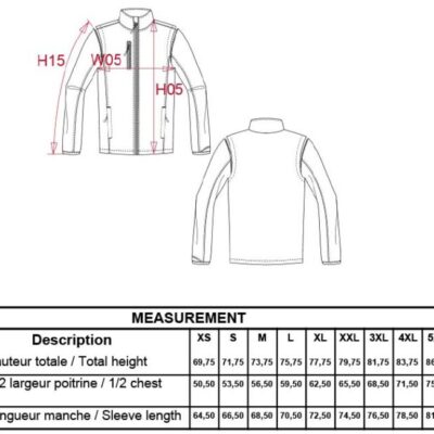 3-Lagen Softshell Jacke mit abnehmbaren Ärmeln Kariban ProAct | PA 323 Grössentabelle 3-Lagen Softshell Jacke mit abnehmbaren Ärmeln Kariban ProAct | PA 323 Grössentabelle