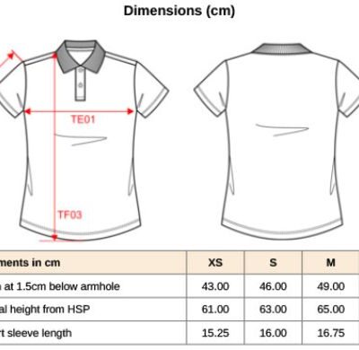 Damen Supima® Stretch Piqué Polo Kariban Premium | PK 201 Grössentabelle