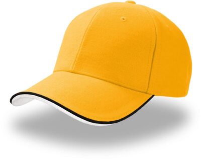 Schwere gebürstete 6 Panel Sandwich Kappe Atlantis | Pilot Piping Sandwich