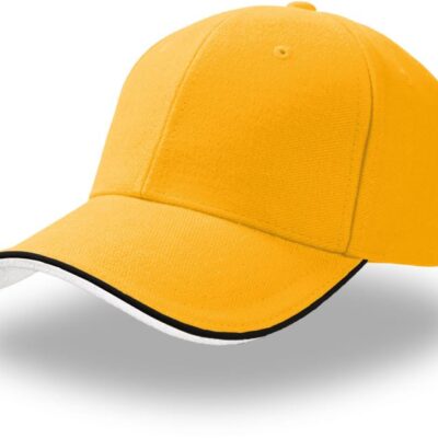 Schwere gebürstete 6 Panel Sandwich Kappe Atlantis | Pilot Piping Sandwich