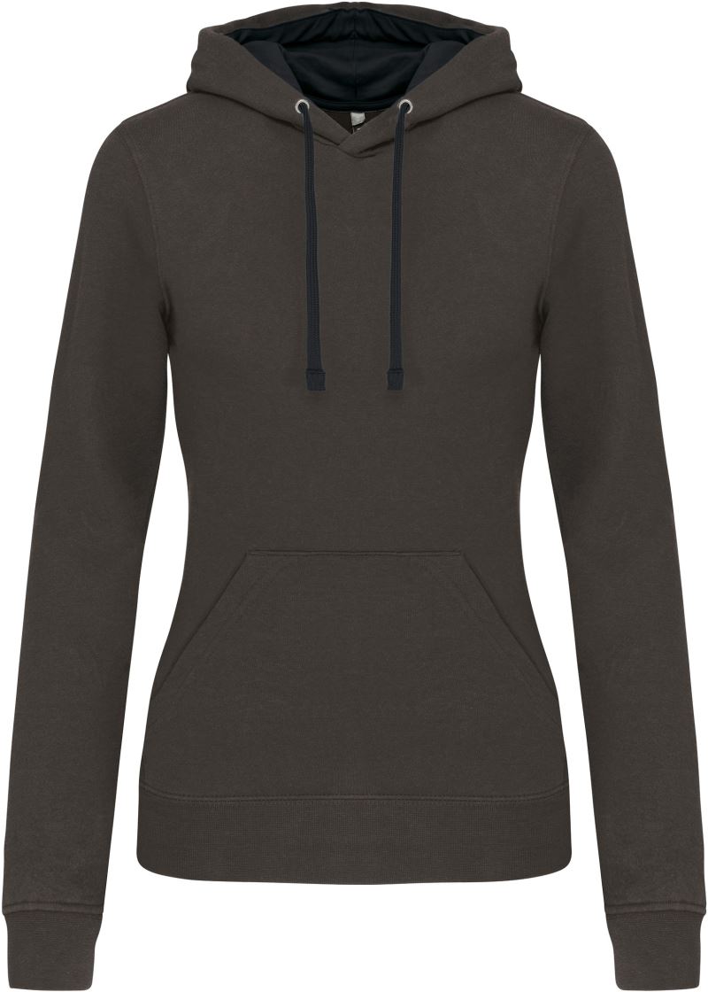 Damen Kontrast Kapuzen Sweater Kariban | K 465