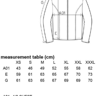 Damen Double Fleece Jacke Promodoro | 7985 Grössentabelle