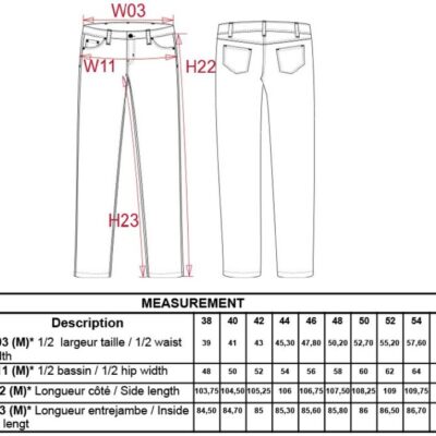 Jeans Kariban | K 742 Grössentabelle Jeans Kariban | K 742 Grössentabelle