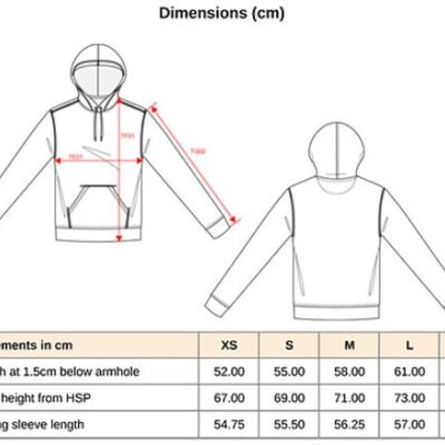 Unisex Oversize Microfleece Kapuzen Sweater Kariban | K 949 Grössentabelle