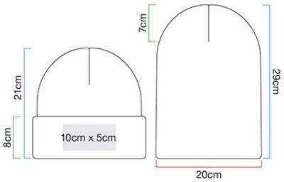 Polylana® Strickmütze "Original" Beechfield | B 375R Grössentabelle