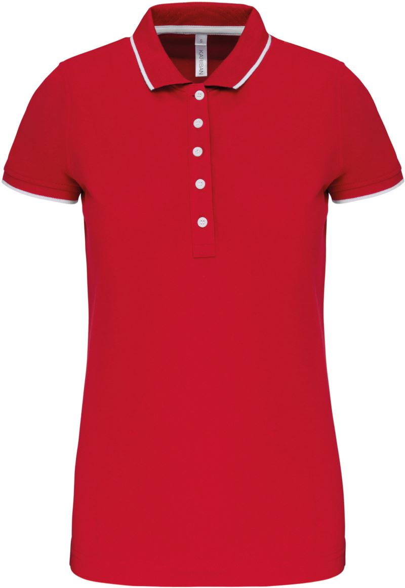Damen Kontrast Piqué Polo Kariban | K 252