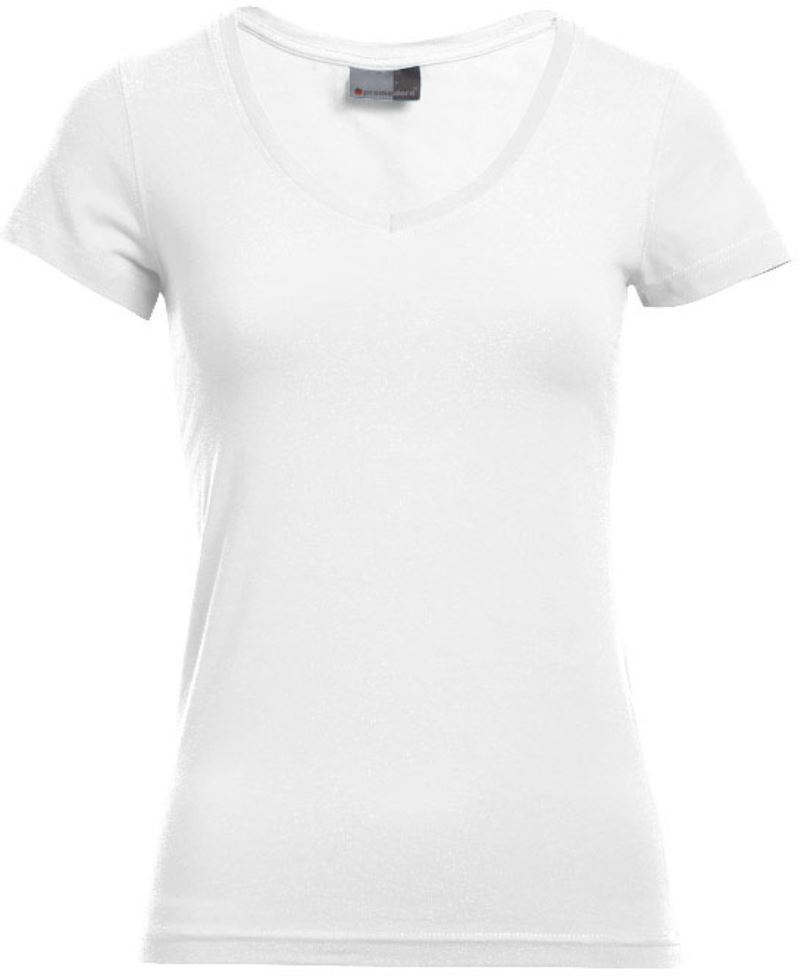 Damen Slim Fit V-Ausschnitt T-Shirt Promodoro | 3086