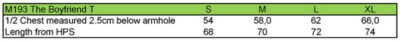 Damen T-Shirt "The Boyfriend" Mantis | M 193 Grössentabelle Damen T-Shirt "The Boyfriend" Mantis | M 193 Grössentabelle