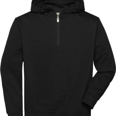 Bio Workwear Kapuzen Sweater mit "1/4" Zip Daiber | JN 839 Bio Workwear Kapuzen Sweater mit "1/4" Zip Daiber | JN 839