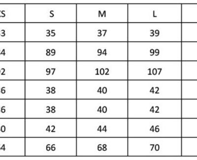 Damen Rollärmel T-Shirt langarm Premier | PR 318 Grössentabelle