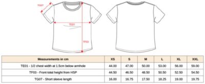 Damen Crop Top Kariban ProAct | PA 4022 Grössentabelle